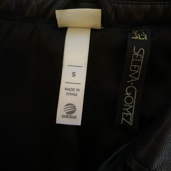 Selena Gomez Adidas Black Pleather Jacket - Picture 2 of 3